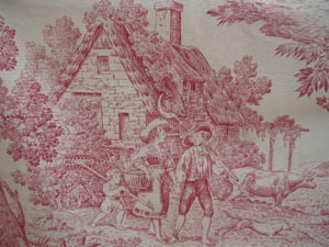 Detail of toile fabric