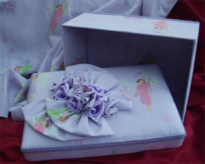 "Tatiana" lilac fairy rectangular box - detail of lid