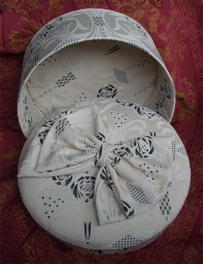Hat Box - detail of lid and interior