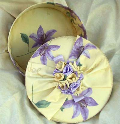 Hat Box - detail of lid and interior