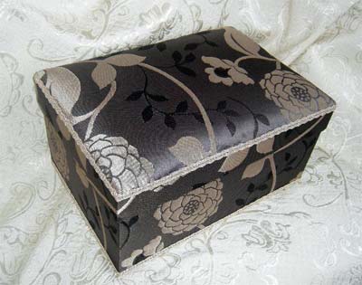 Brown and taupe rectangular box