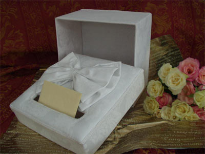 Wedding Card Holder Box detail of lid and interior