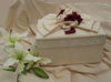 Cream & burgundy or chocolate Wedding Box