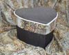 Heart shaped box, black moire with cheetah, tiger or zebra contrast