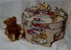 Round teddy bear cotton box