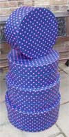 Polka Dots design paper-covered hat boxes