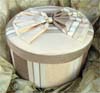 Chenille Striped Hat Box